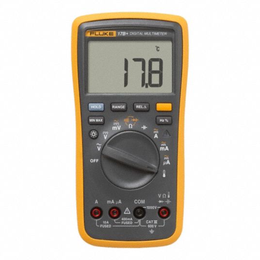 FLUKE, CAT III 600V, Avg, Digital Multimeter - 825MX1|FLUKE-17B+ ESP ...