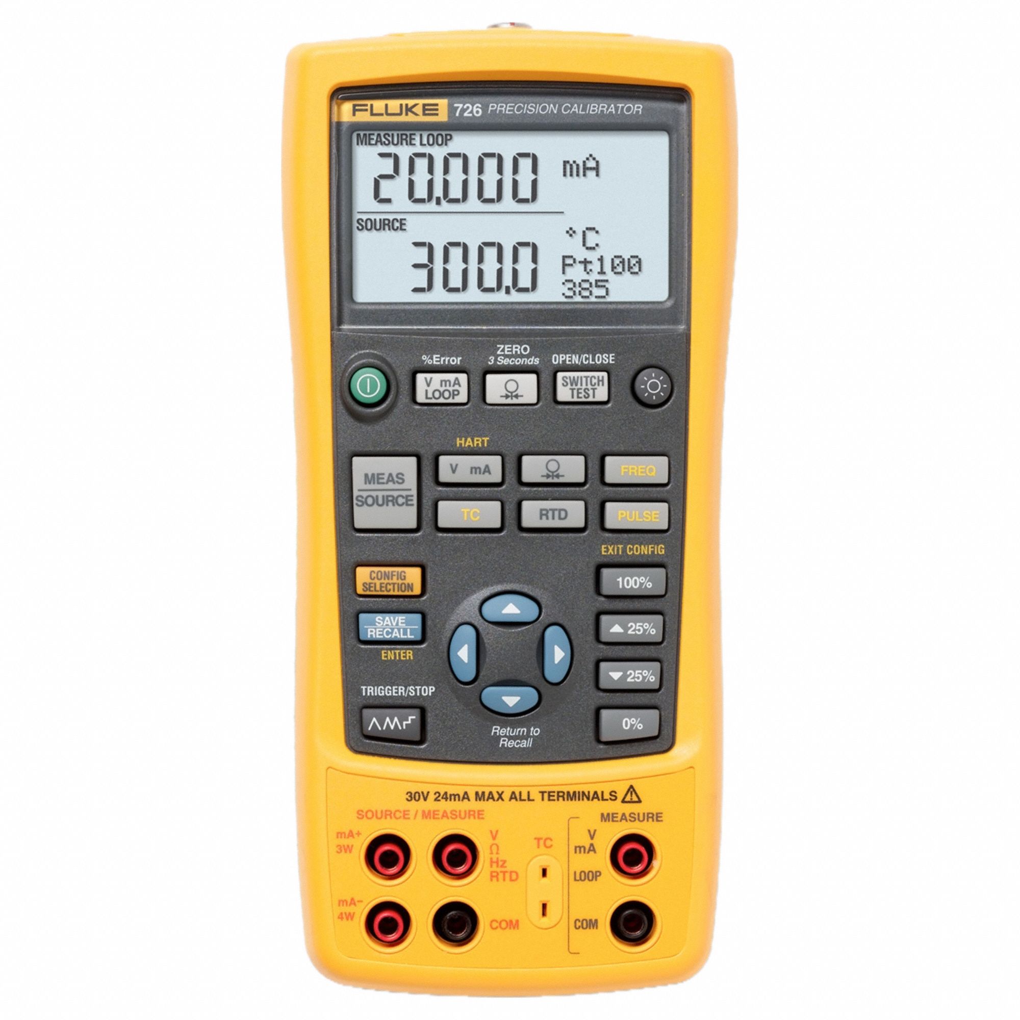 Multifunction Calibrator: Precision Multifunction, FLUKE-726/FPC, HART, 0.001 mA – 24 mA, NIST