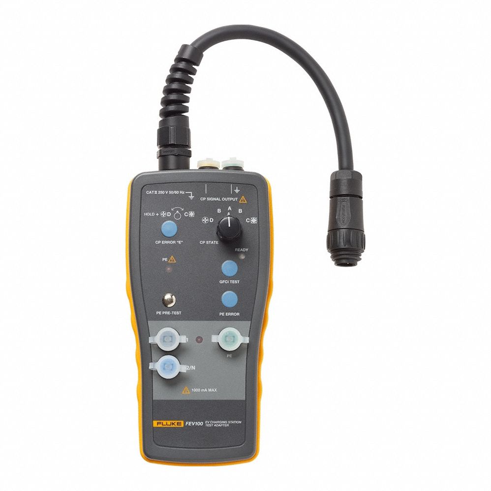 Test Adapter: Electric Vehicle Charging Station Tester, LED, No Connectivity, 9V, SAE J1772