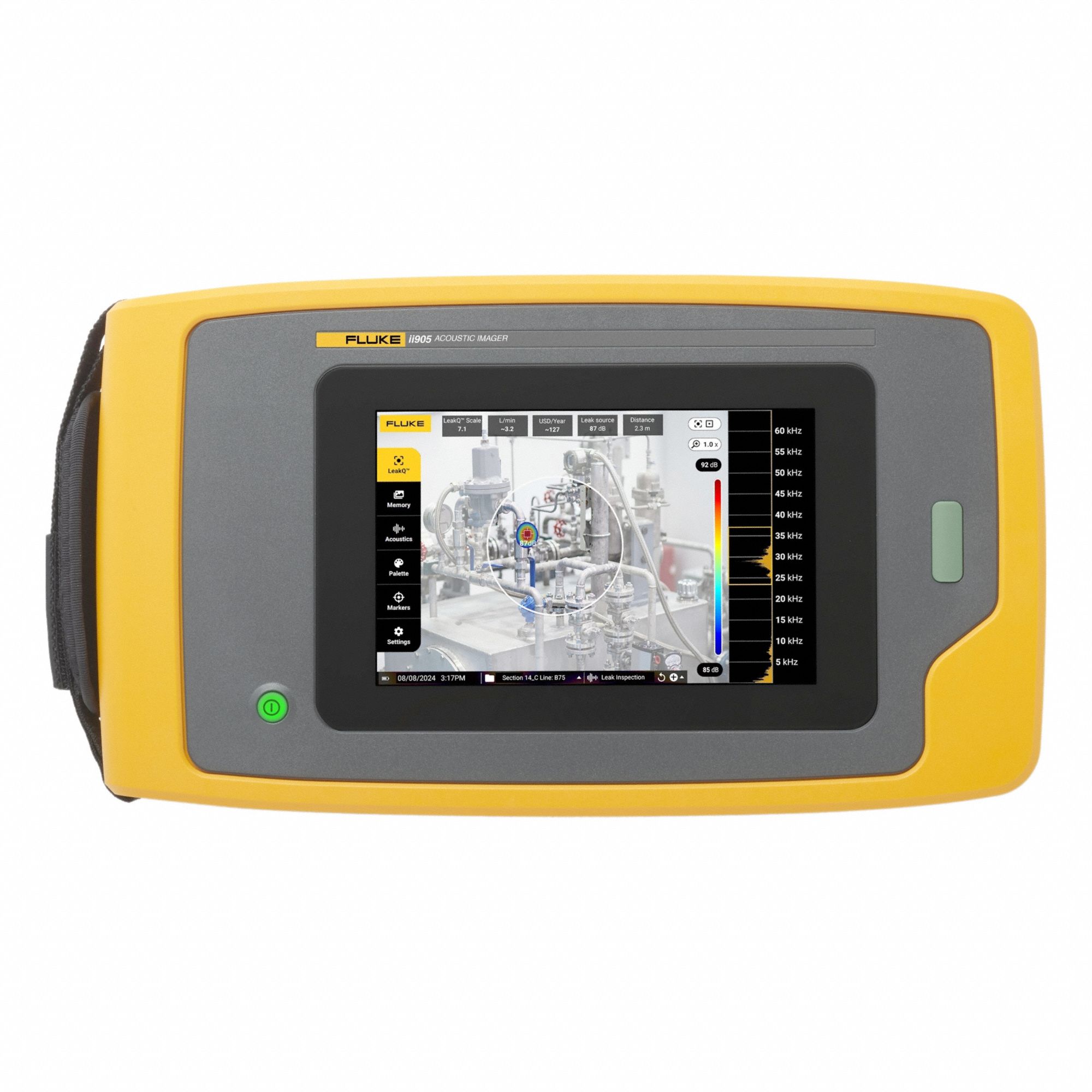 Acoustic Imager: 133.1 dB Max Acoustic Measurement, 7 in Display Size, Digital