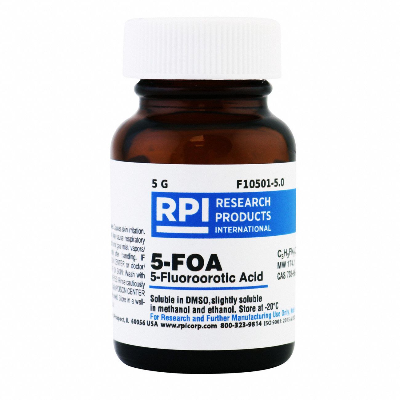 RPI, 5 G Container Size, Powder, 5-Fluoroorotic Acid (5-FOA) - 31FY33 ...