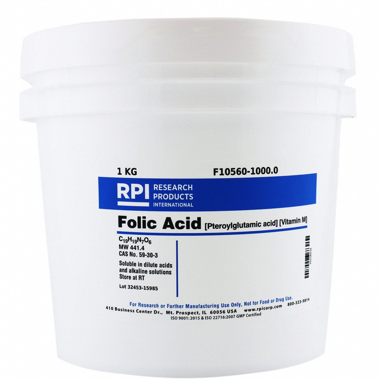Folic Acid (Pteroylglutamic Acid), 1kg