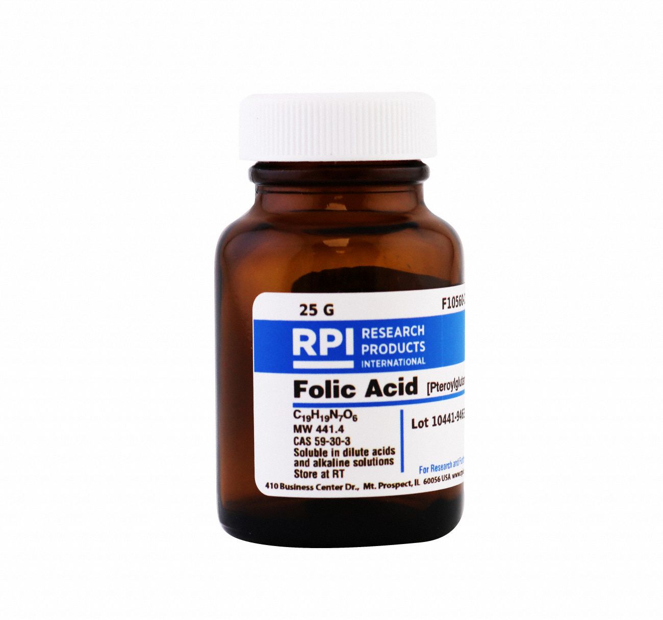 Folic Acid (Pteroylglutamic Acid), 25g