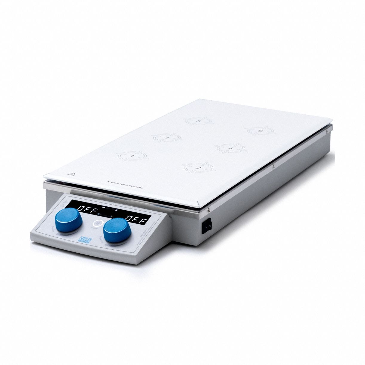 Magnetic Hot Plate Stirrer: 6 Positions, 8 3/4 in Plate Wd, 17 in Plate Lg, Aluminum