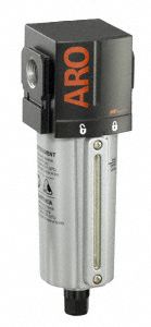 Filter: Std, 1/2 in NPT, 5 micron, 197 scfm, 250 psi Max Op Pressure, Metal Bowl, Auto Drain