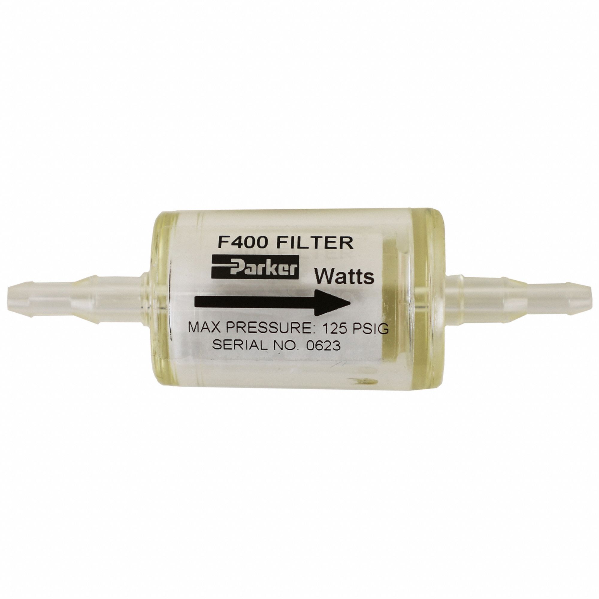 Polyurethane, 1/4 in Barb, Inline Filter 794F21F400/N Grainger