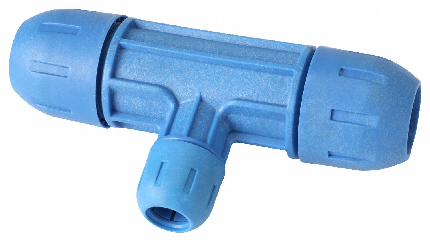 Compression Tee Fitting: 50 mm OD x 50 mm OD x 25 mm OD Size, Nylon