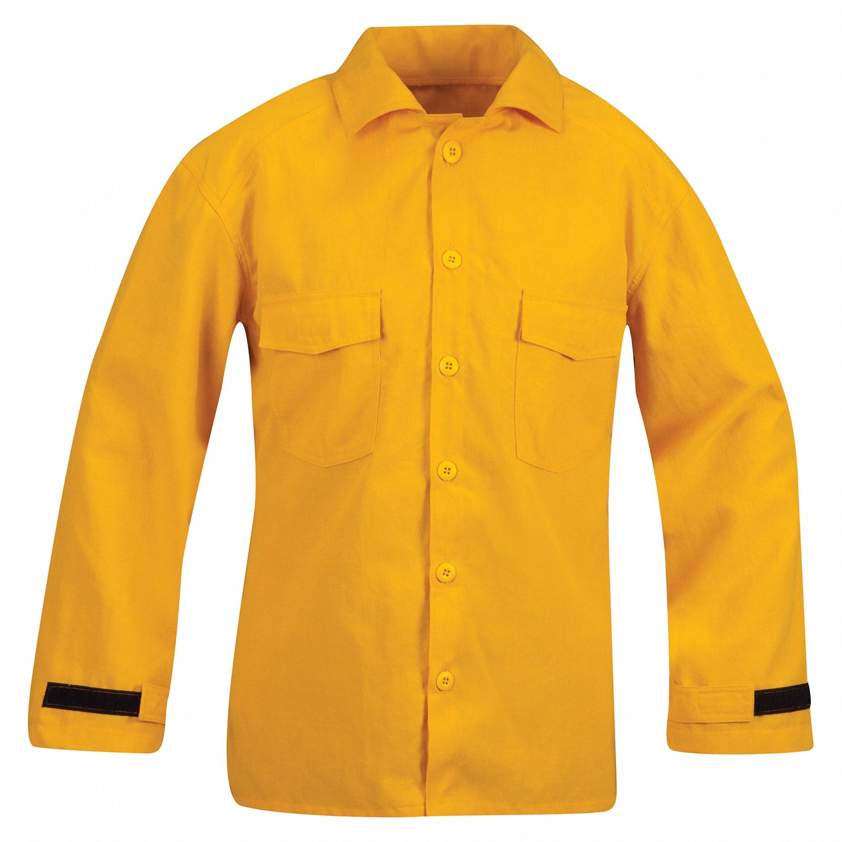 Wildland Fire Shirt: L/2XL, Yellow, Button, Tecasafe Plus, 2