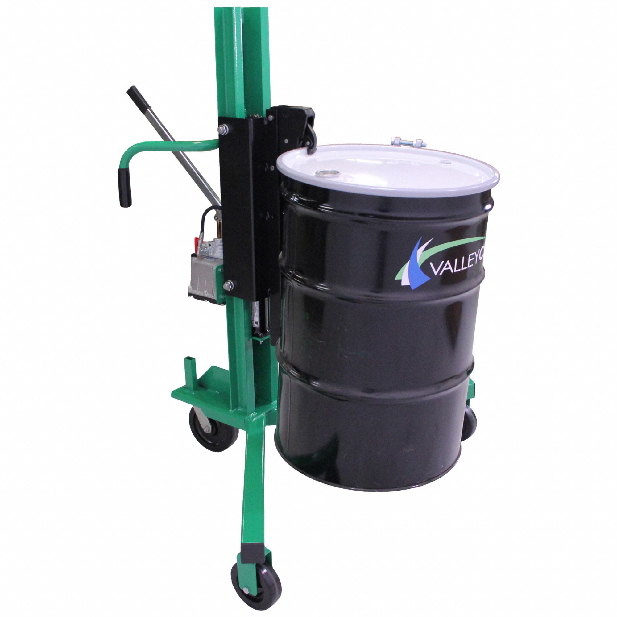 Portable Drum Positioner: 800 lb Wt Capacity, For 30 gal/55 gal Drum Capacity, Metal