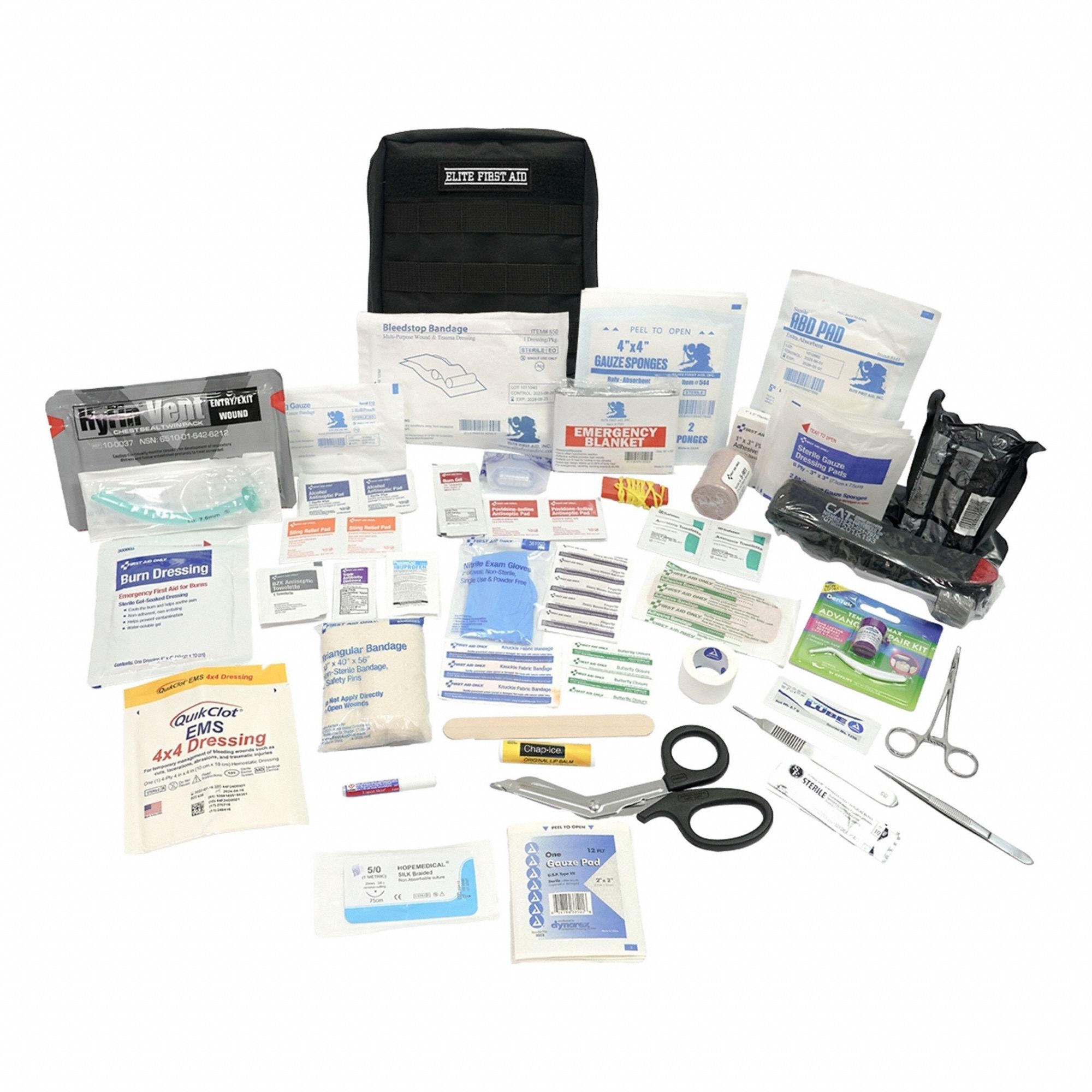 ELITE FIRST AID, Plastic Bag, 2 People Served, First Aid Kit - 875UW5 ...