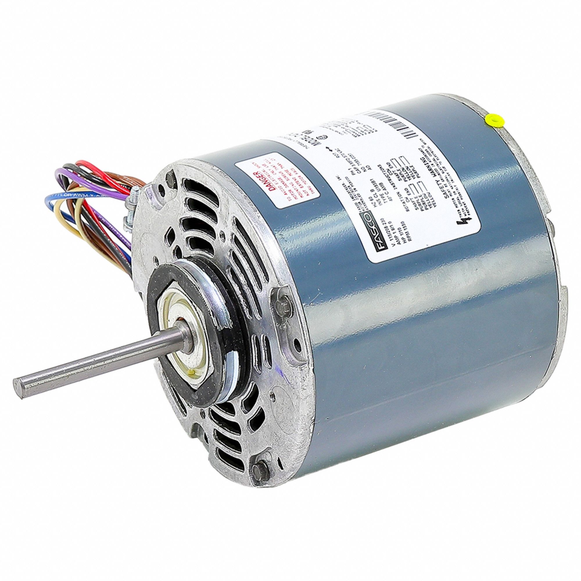 HVAC Motor, 42 Frame, 3/8 in Shaft Dia.