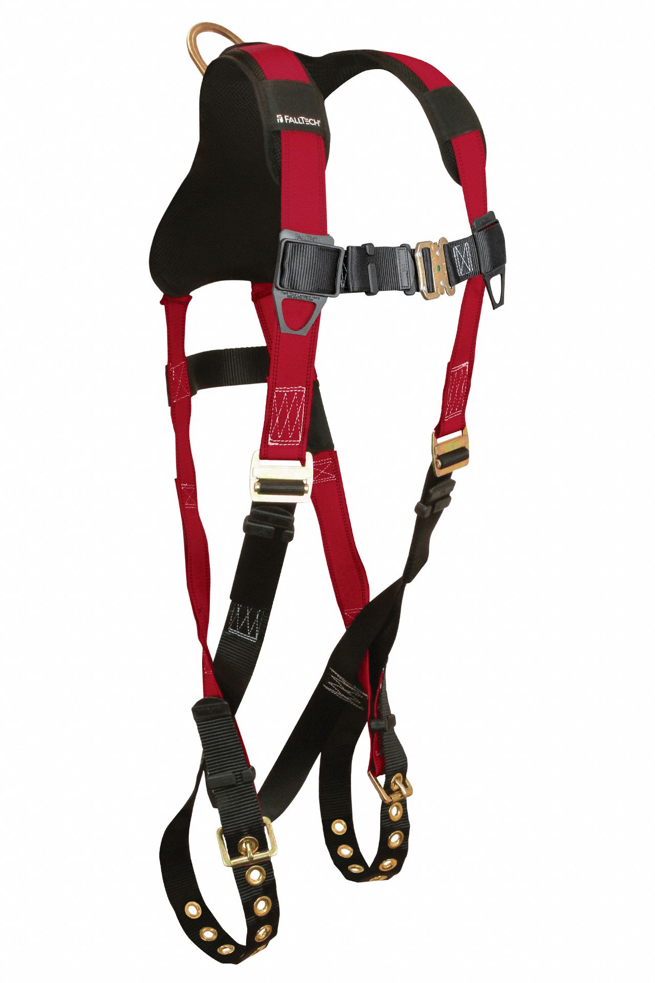 FULL BODY HARNESS, XS, RED, QUICK-CONNECT, TONGUE-BUCKLE, STEEL