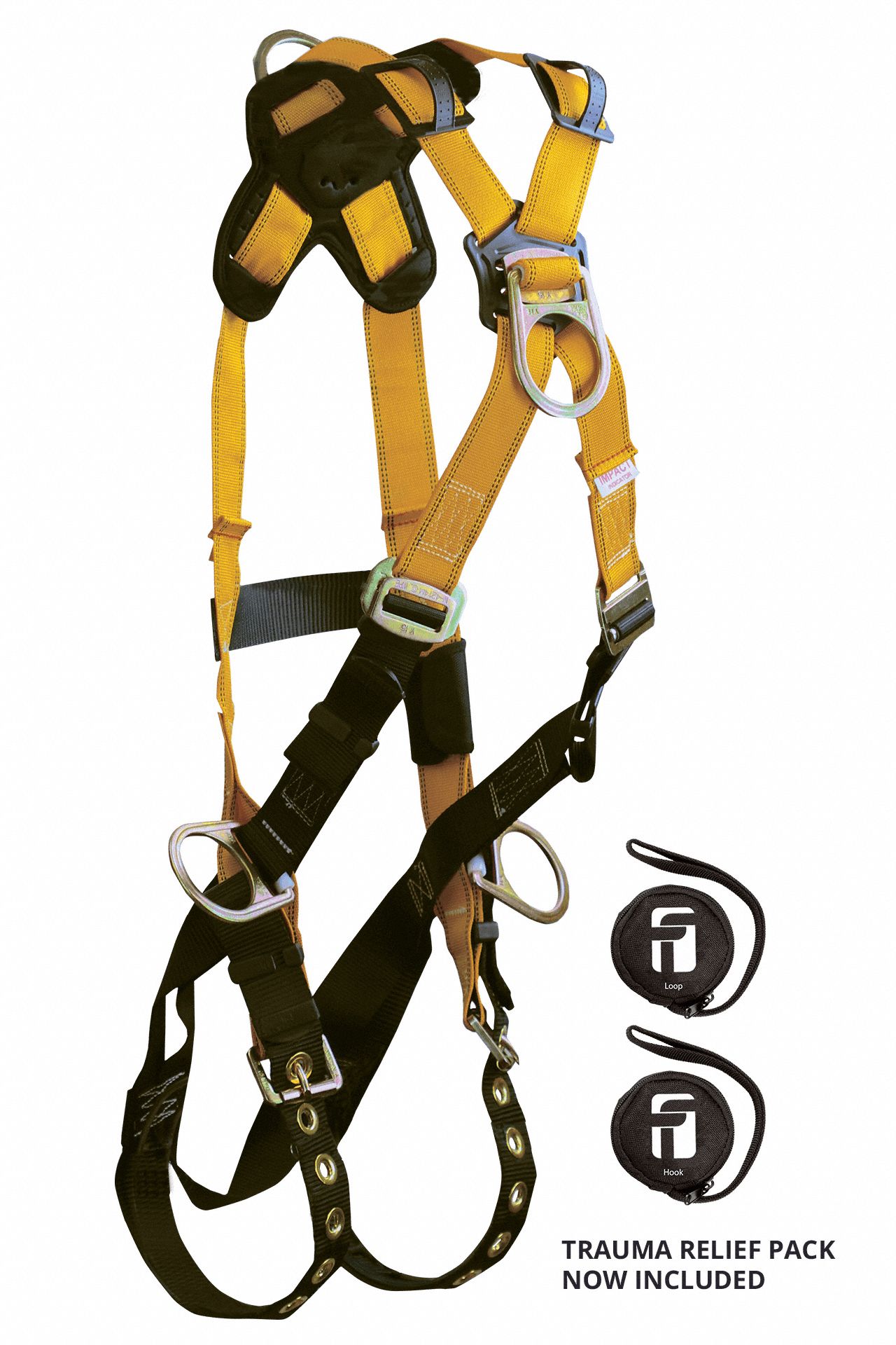 4D CROSSOVER CLIMBING FULL BODY HARNESS, XXL, YELLOW, MATING, TONGUE-BUCKLE
