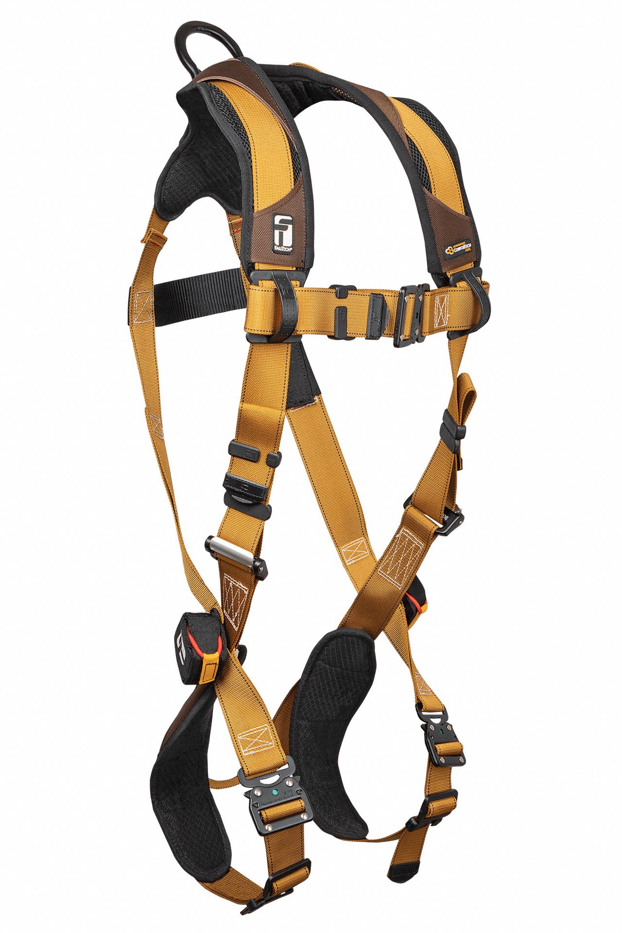FULL BODY HARNESS, S, BROWN, QUICK-CONNECT, ALUMINUM