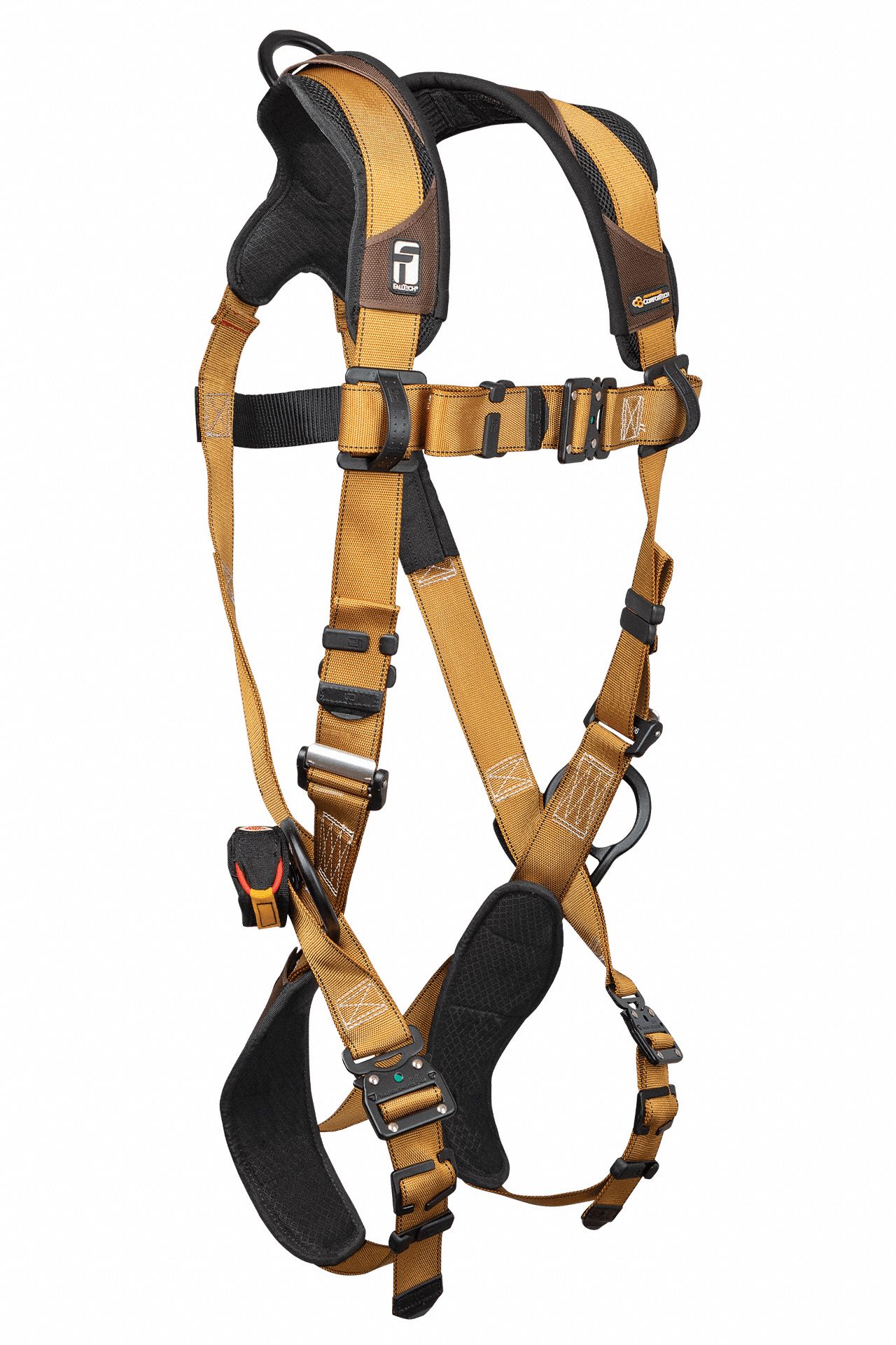 FALLTECH 3D FULL BODY HARNESS, XL, BROWN, QUICK-CONNECT, ALUMINUM ...