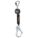 SELF-RETRACTING LIFELINE W/ALUMINUM REBAR HOOK, BLACK, 310 LBS, DYNEEMA WEBBING