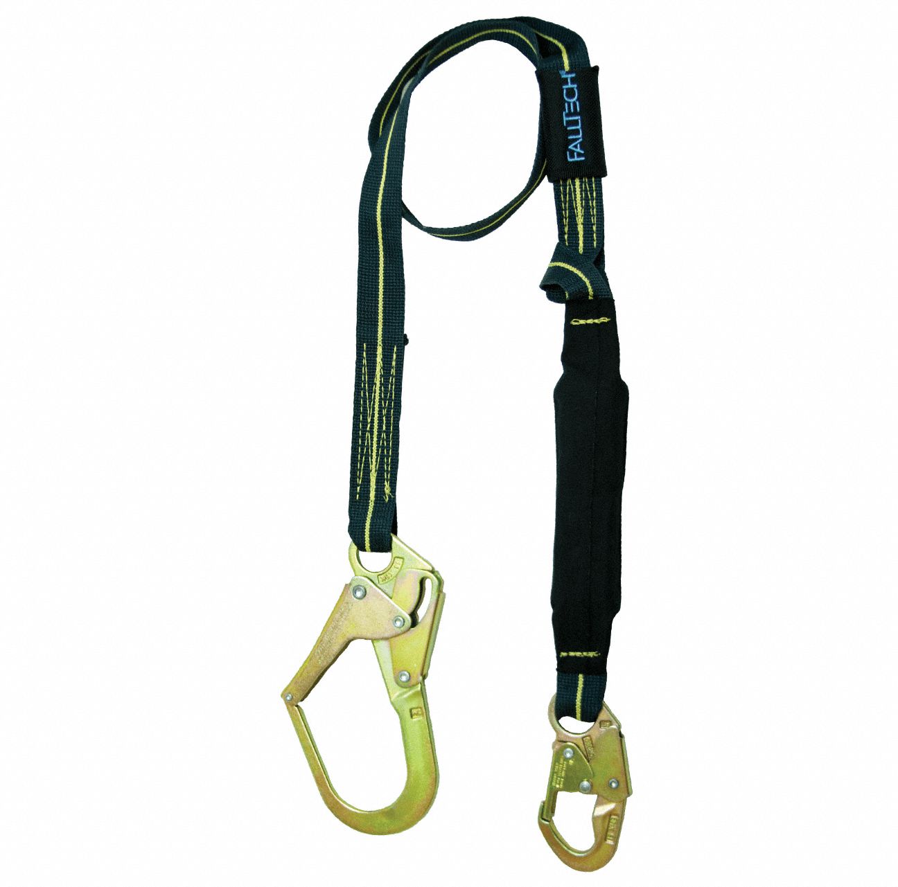 ENERGY-ABSORBING LANYARD, BLACK, KEVLAR, REBAR HOOK ANCHORAGE CONNECTION