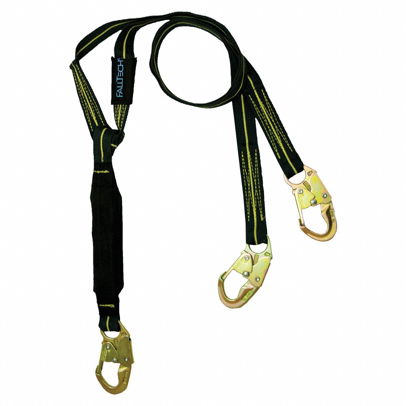 ENERGY-ABSORBING LANYARD, BLACK, KEVLAR, SNAP HOOK ANCHORAGE CONNECTION