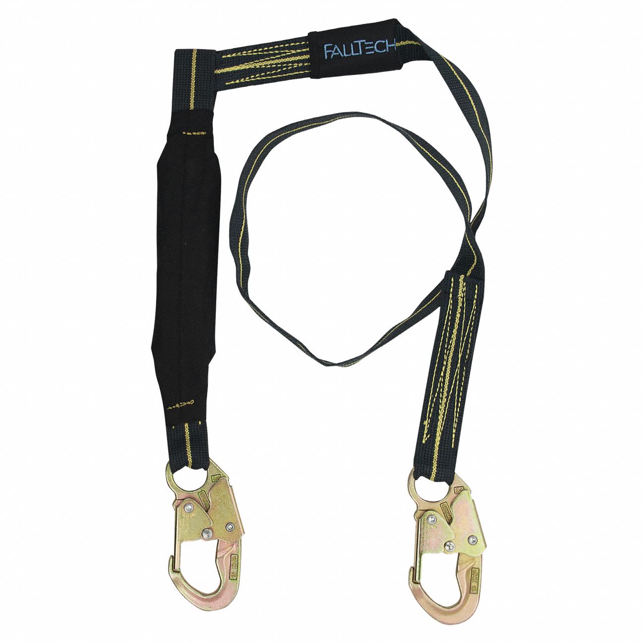 ENERGY-ABSORBING LANYARD, BLACK, KEVLAR, SNAP HOOK ANCHORAGE CONNECTION