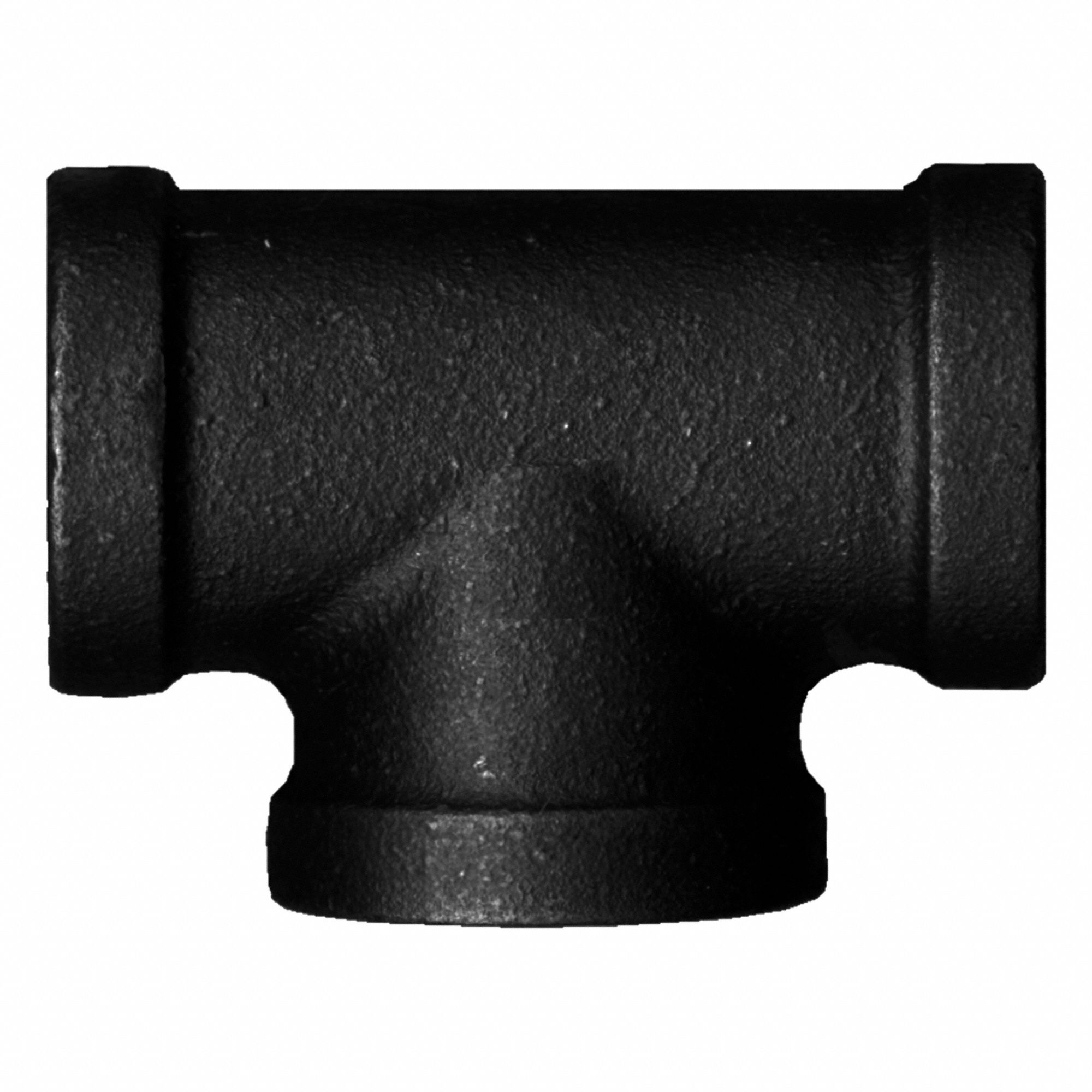 BLK IRON TEE,1/2X1/2X3/8FPT