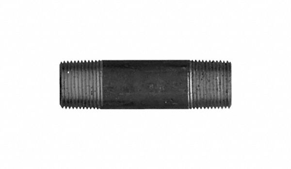 PIPE NIPPLE, MPT X MPT, 1/2 IN, 4.5 IN L, 150 PSI