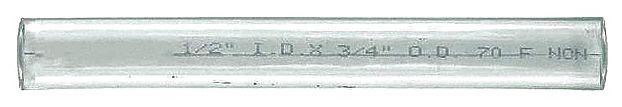 TUBING, 25 °  F TO 149 °  F, VINYL, 100 FT L, CLEAR, 50 PSI, 7/16 IN OD, 5/16 IN INSIDE DIAMETER