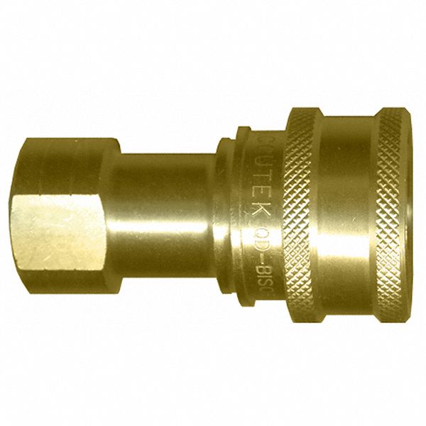 ISO B BRASS COUPLER 3/8 X 3/8 FPT