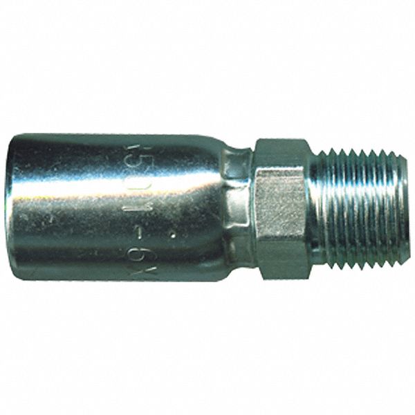 FITTING, STEEL, 800 PSI AT 70 °  F, 1 IN INSIDE DIAMETER, HOSE BARB X CRIMP CONNECTION