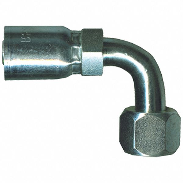 FLARE FITTING, STEEL, 90 °  ELBOW, 3,000 PSI AT 70 F, ¼ IN ID, HOSE BARB X 37 °  SAE CONNECTION, ¼ IN FITTINGS