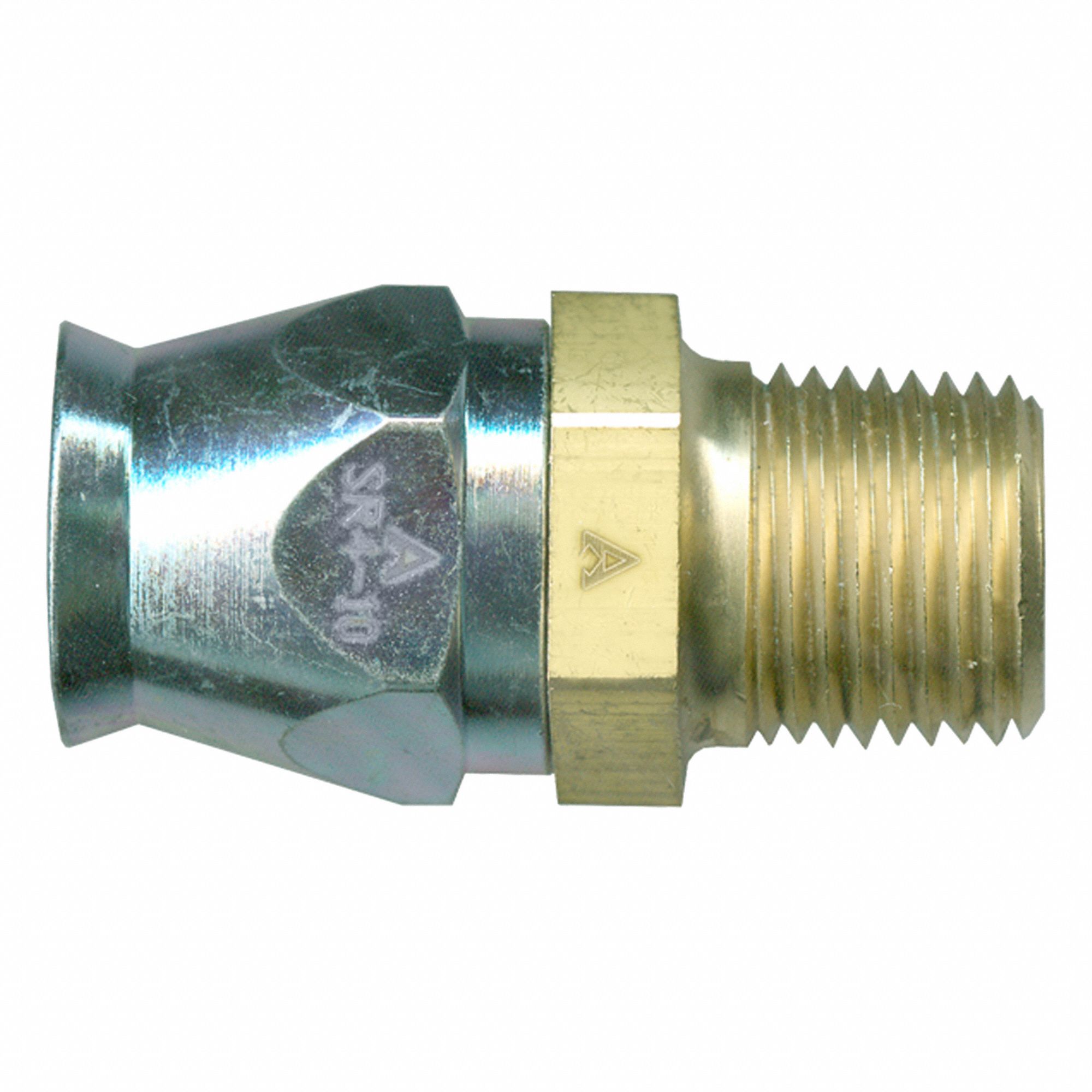 MALE PIPE FITTING, BRASS, 2,500 PSI AT 70 °  F, 3/8 IN INSIDE DIAMETER