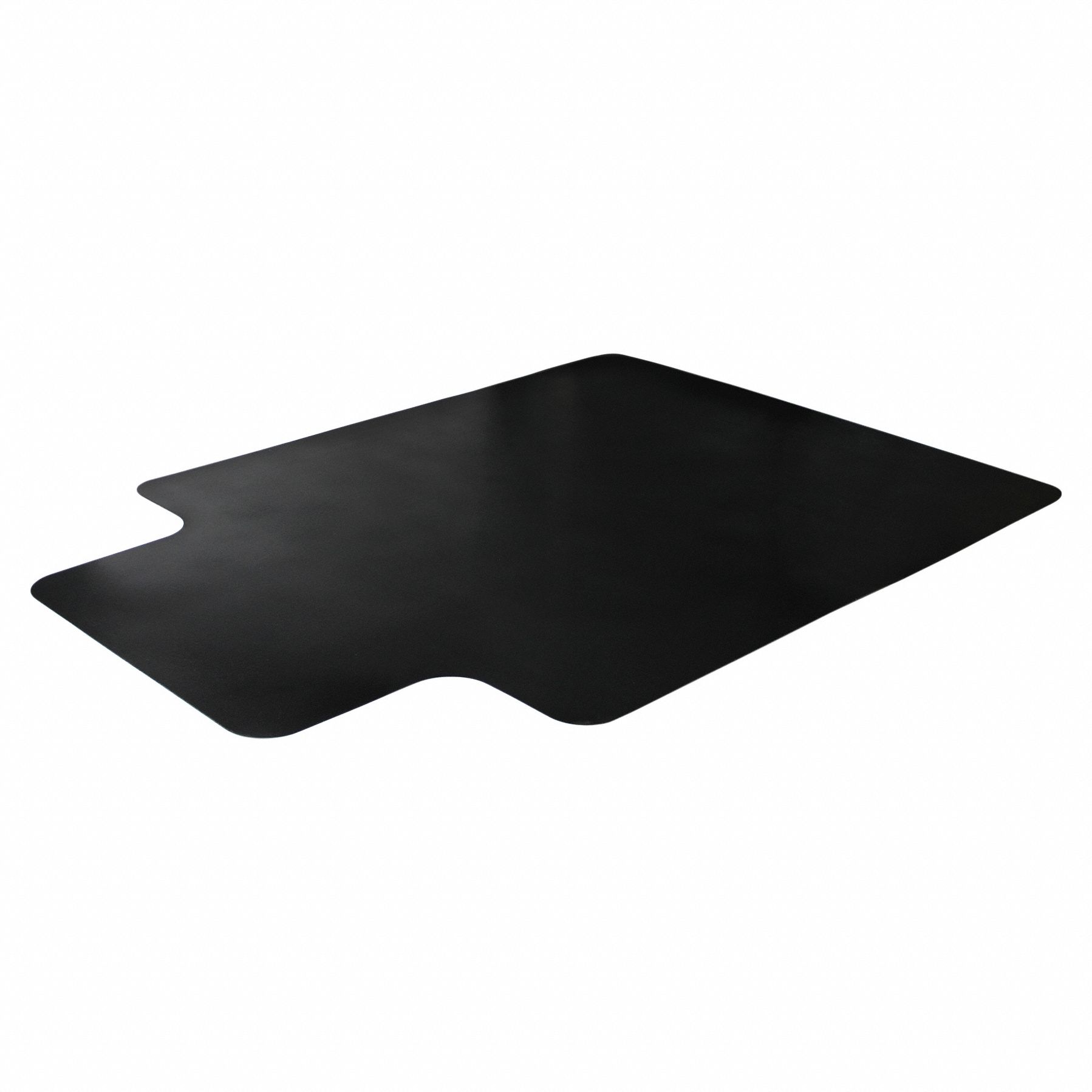Chair Mat: Rectangle, 0.09 in Thick, 48 in Overall Lg, 36 in Overall Wd, Black, PVC