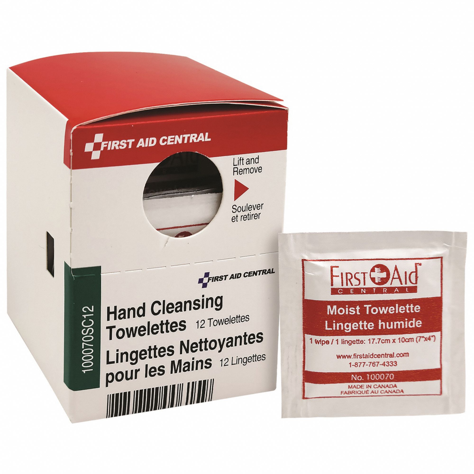 HAND CLEANSING TOWELETTES, 12 PER BOX