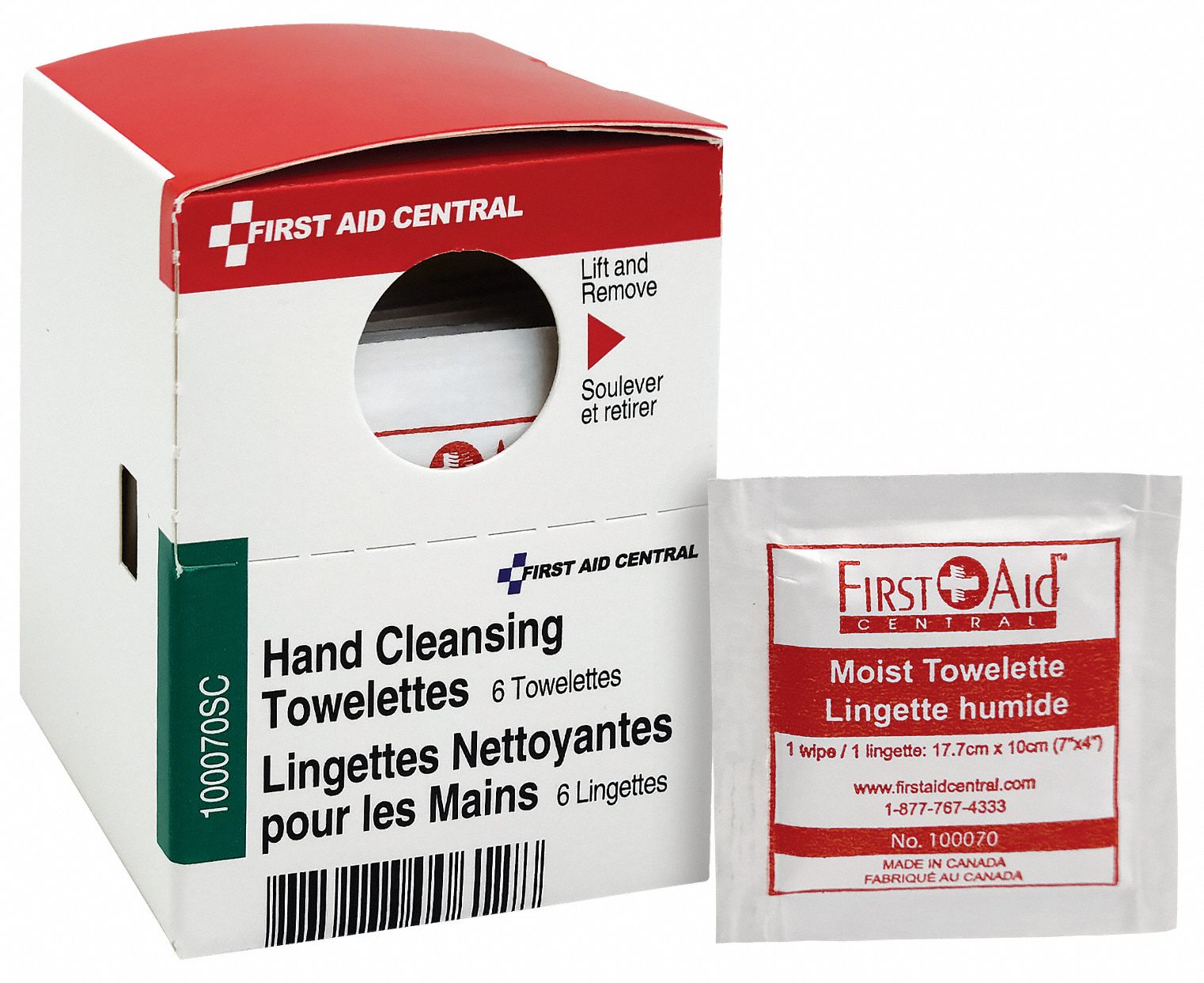 HAND CLEANSING TOWELETTES, 6 PER BOX