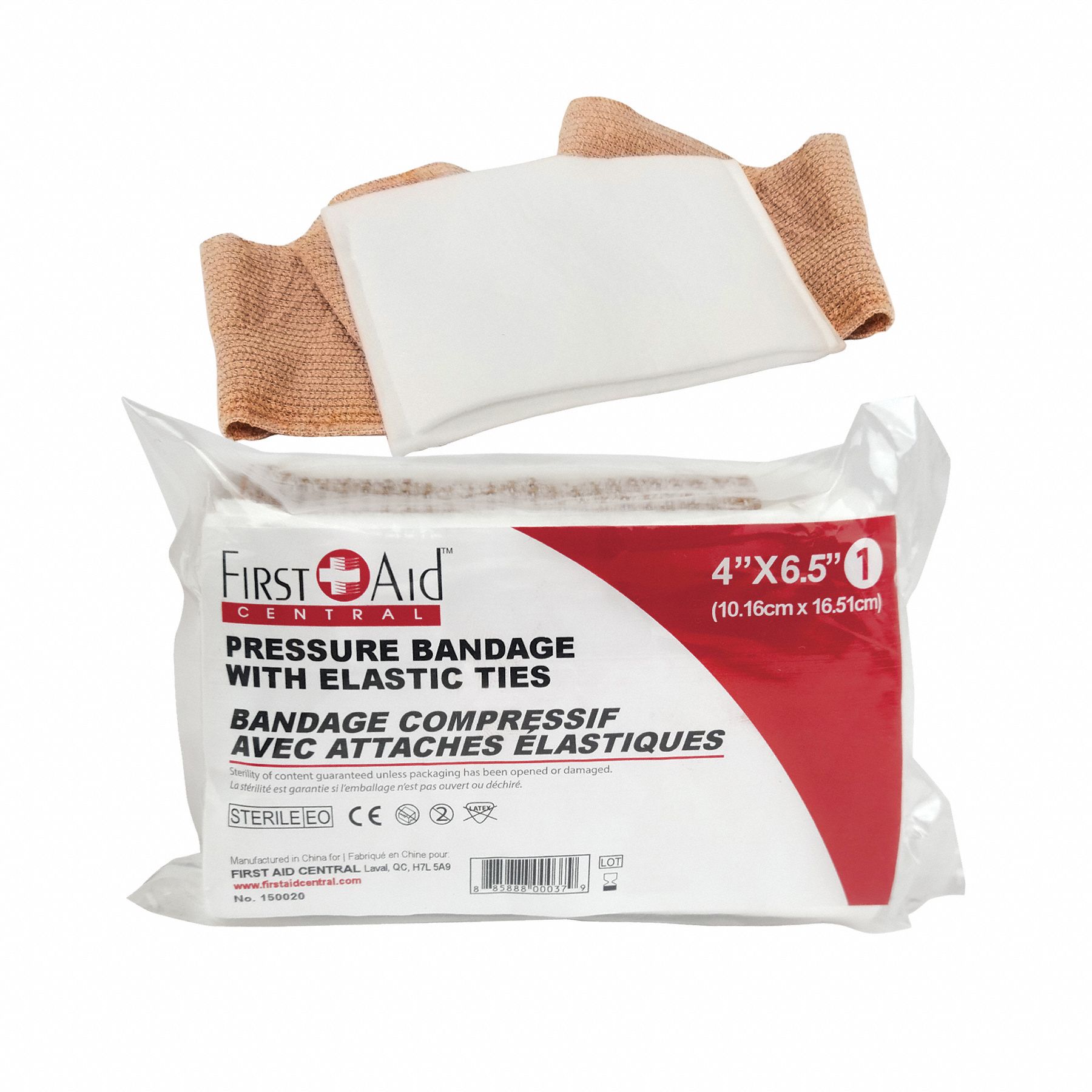 FIRST AID CENTRAL COMPRESS PRESSURE BANDAGE - 27958 - FCL150020 ...