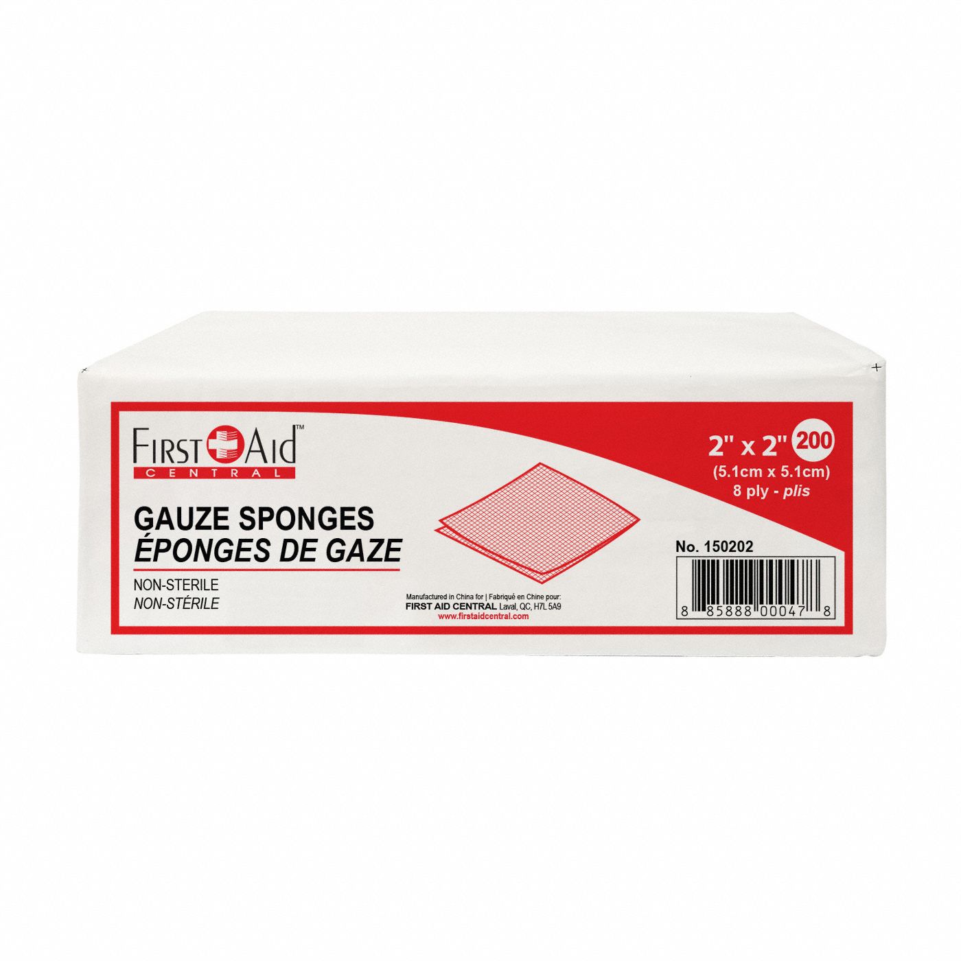 GAUZE SPONGES,NON-STERILE,200/PK