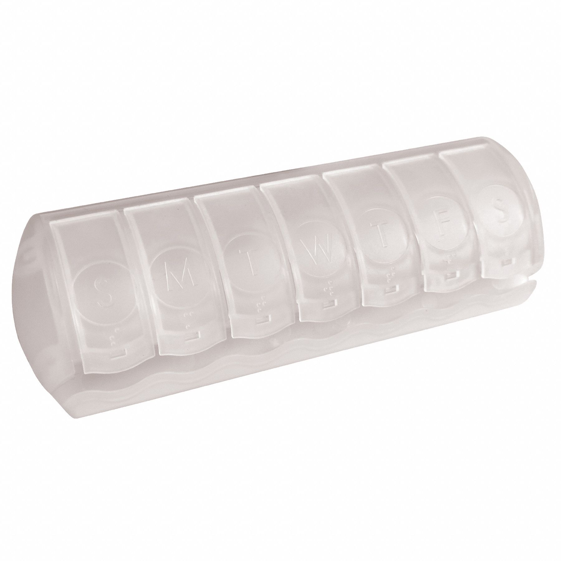 PILL HOLDER,PLSTC,CLR,3/4 X 6 3/4 X 1 IN