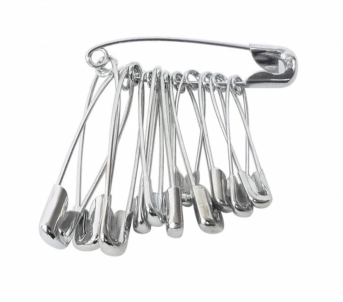 SAFETY PINS SET,METAL,12/SET