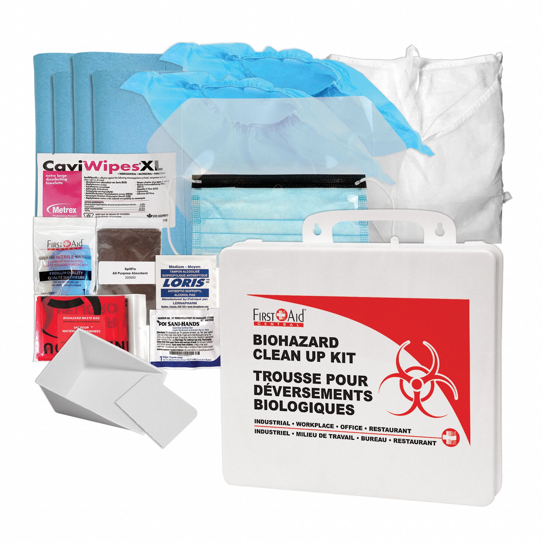 BLOODBORNE PATHOGEN KIT,PLASTIC CASE,WT