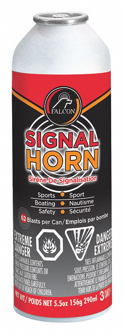 HORN REFILL, INDOOR/OUTDOOR, FLAMMABILITY, 120 DECIBEL, FOR BOATS 39 FT, 2 1/4 X 6 3/4 X 2 1/4 IN