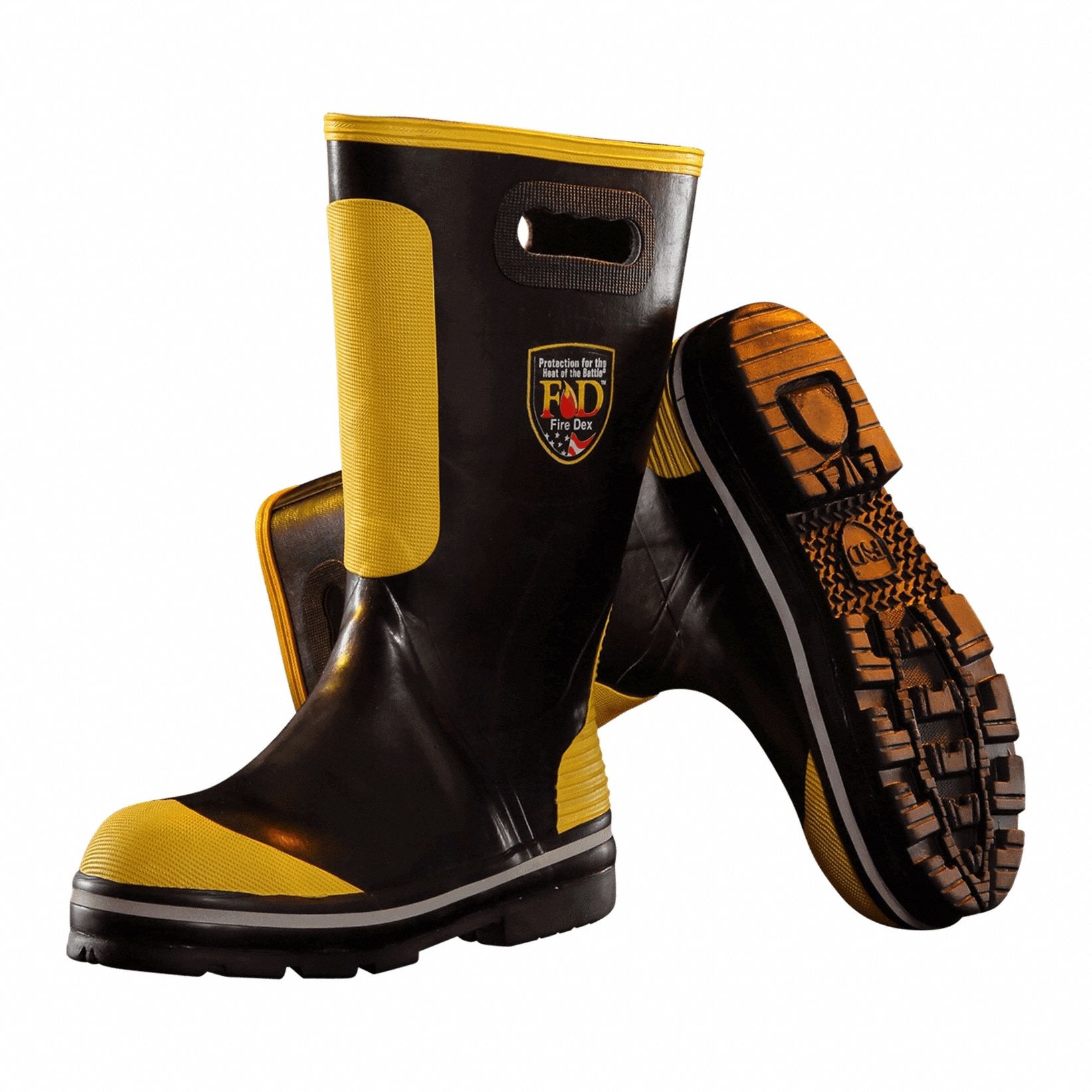 Fire and Rescue Boot: Men's, 10 1/2, M, Structural, Insulated, Steel, Direct Attached, 1 PR