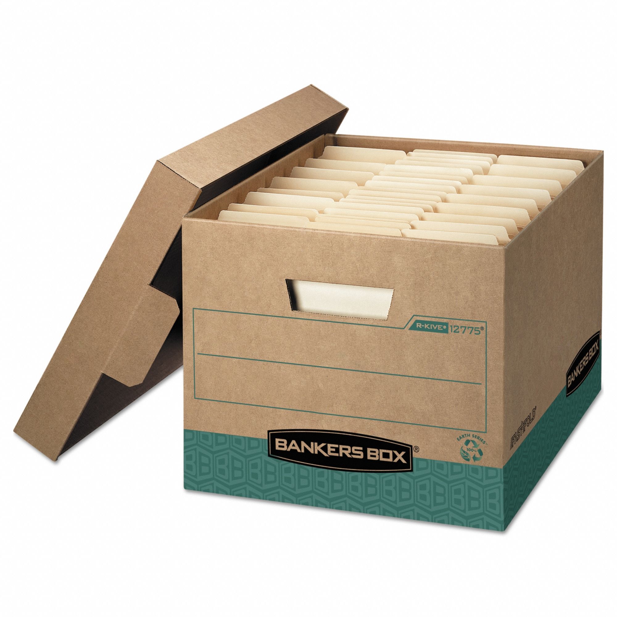 BANKERS BOX, Corrugated Fiberboard, Legal File Size, File Box - 44NK67 ...