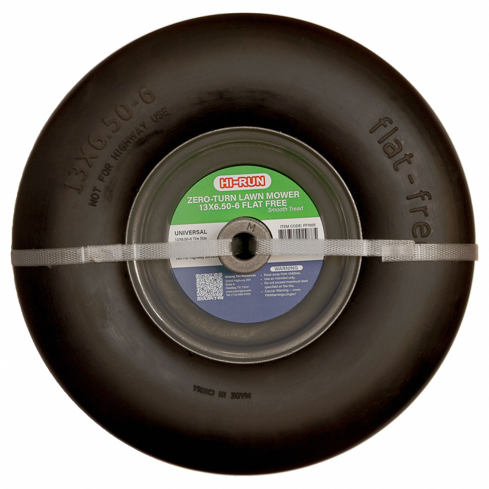 Tires and Wheels: Off-Road Tire and Wheel Assembly, 13X6.50-6 Tire Size, Lawn Mower Tire