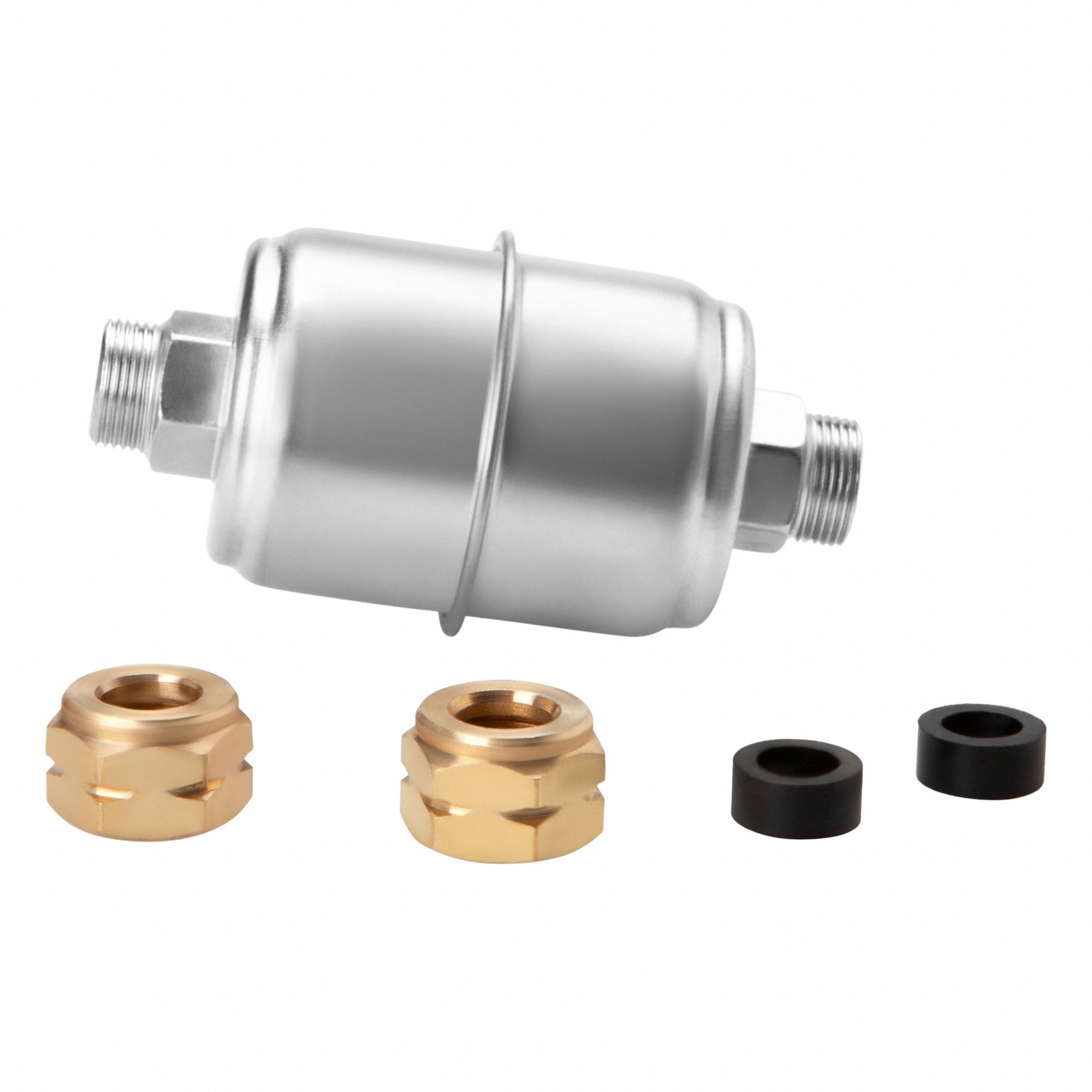 Fuel Filter: In-Line, 3 5/8 in Overall Lg, 5/8"-24 Thread Size, Diesel Fuel, Diesel