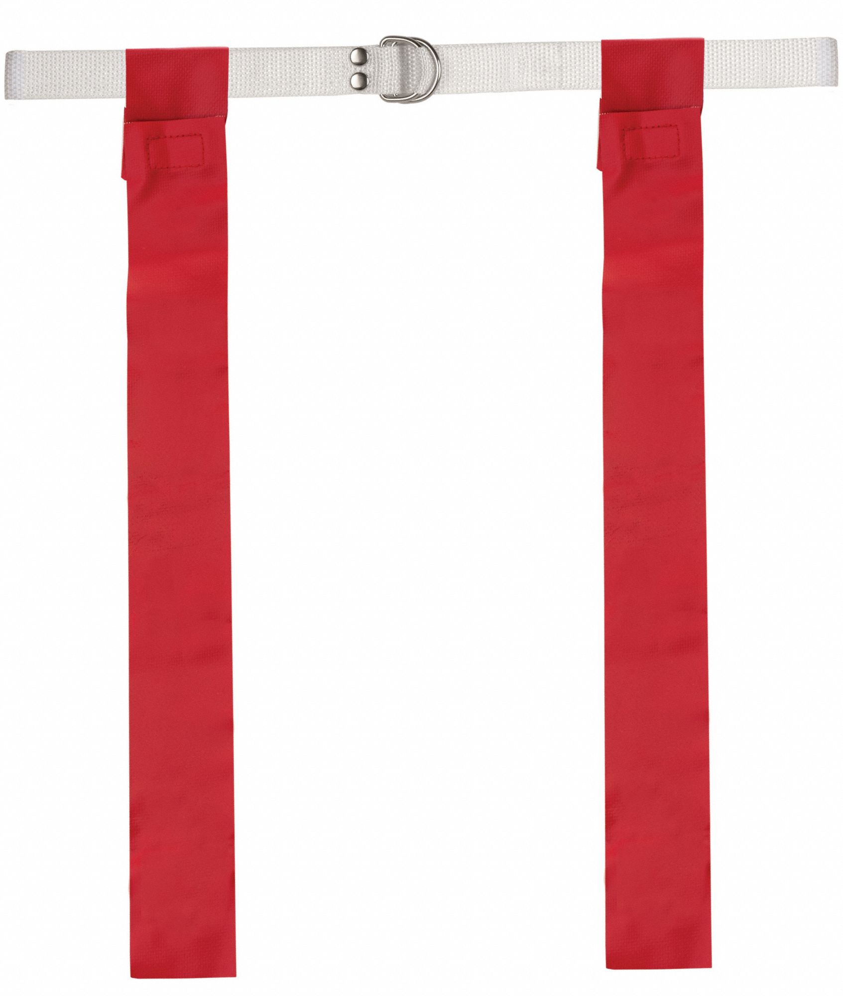 Flag Football Kit: Red, 60 in For Waist Size - Max, Pull Off, 15 in Lg, 2 Flags