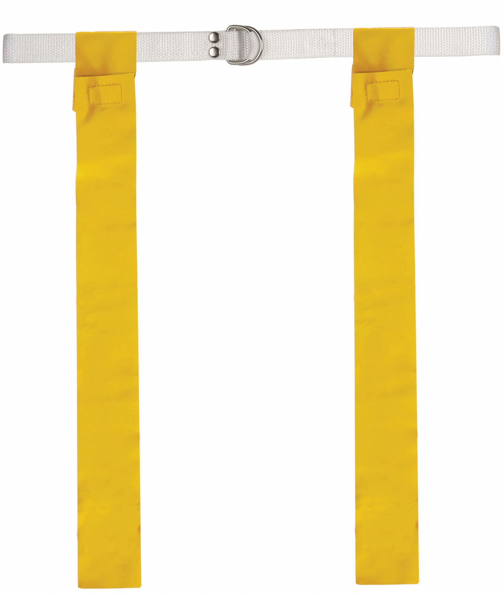 Flag Football Kit: Yellow, 60 in For Waist Size - Max, Pull Off, 15 in Lg, 2 Flags