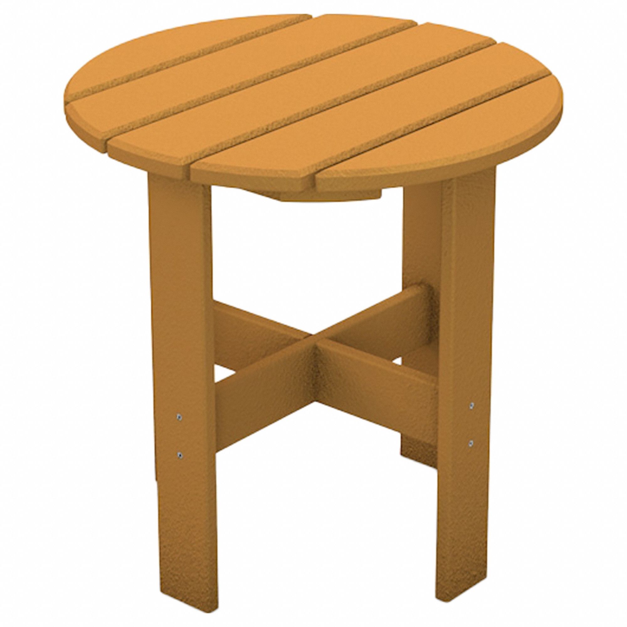 Patio Table: Cedar, Resinwood, 18 in Overall Ht, 18 in Overall Dia, Resinwood, Cedar