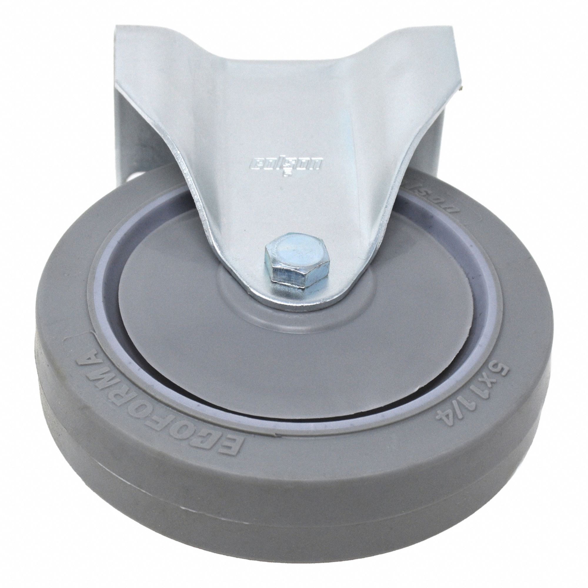 Rigid Caster: 2 1/2 in Overall Wd, 5 in Overall Dp