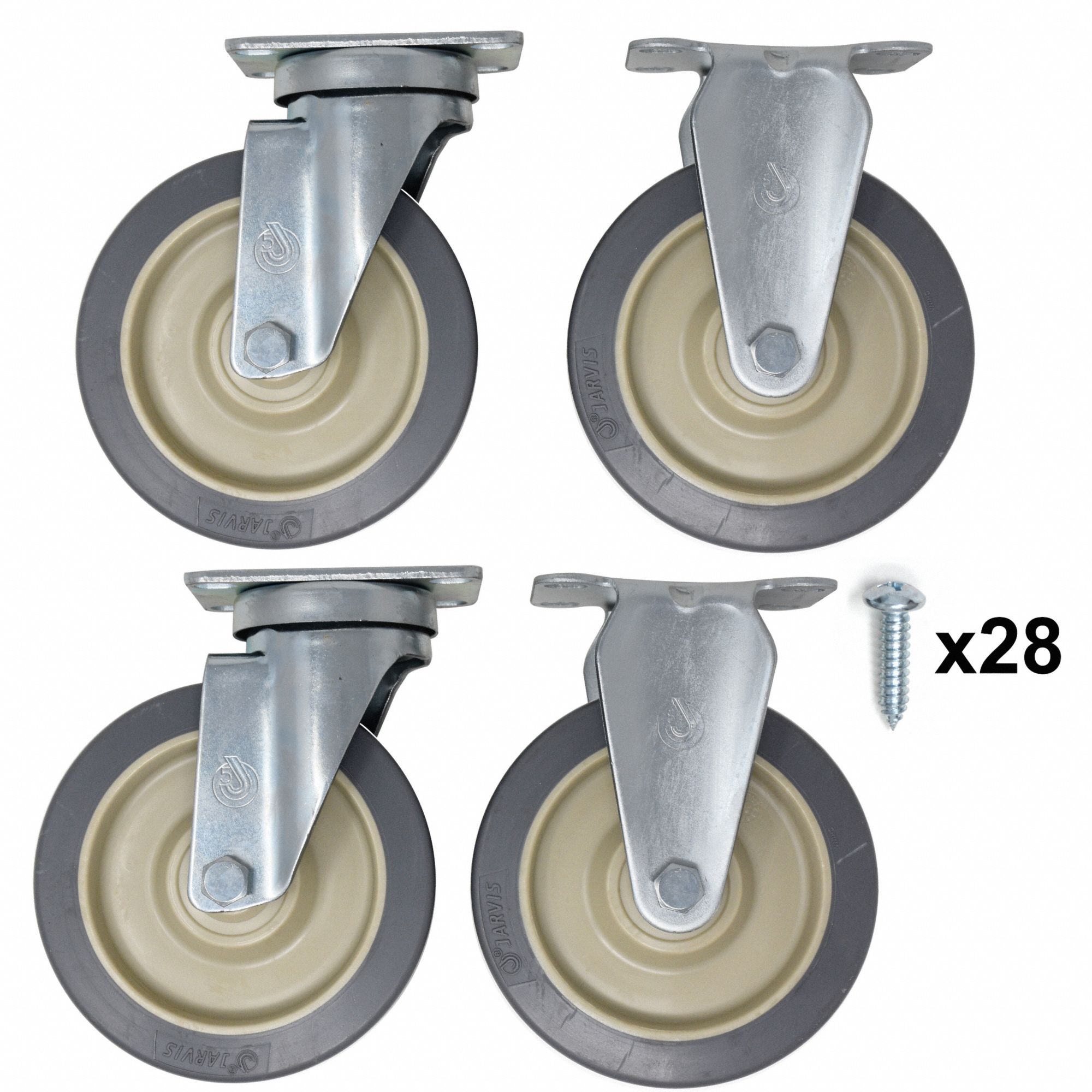 Plate Casters 200 lb Cap