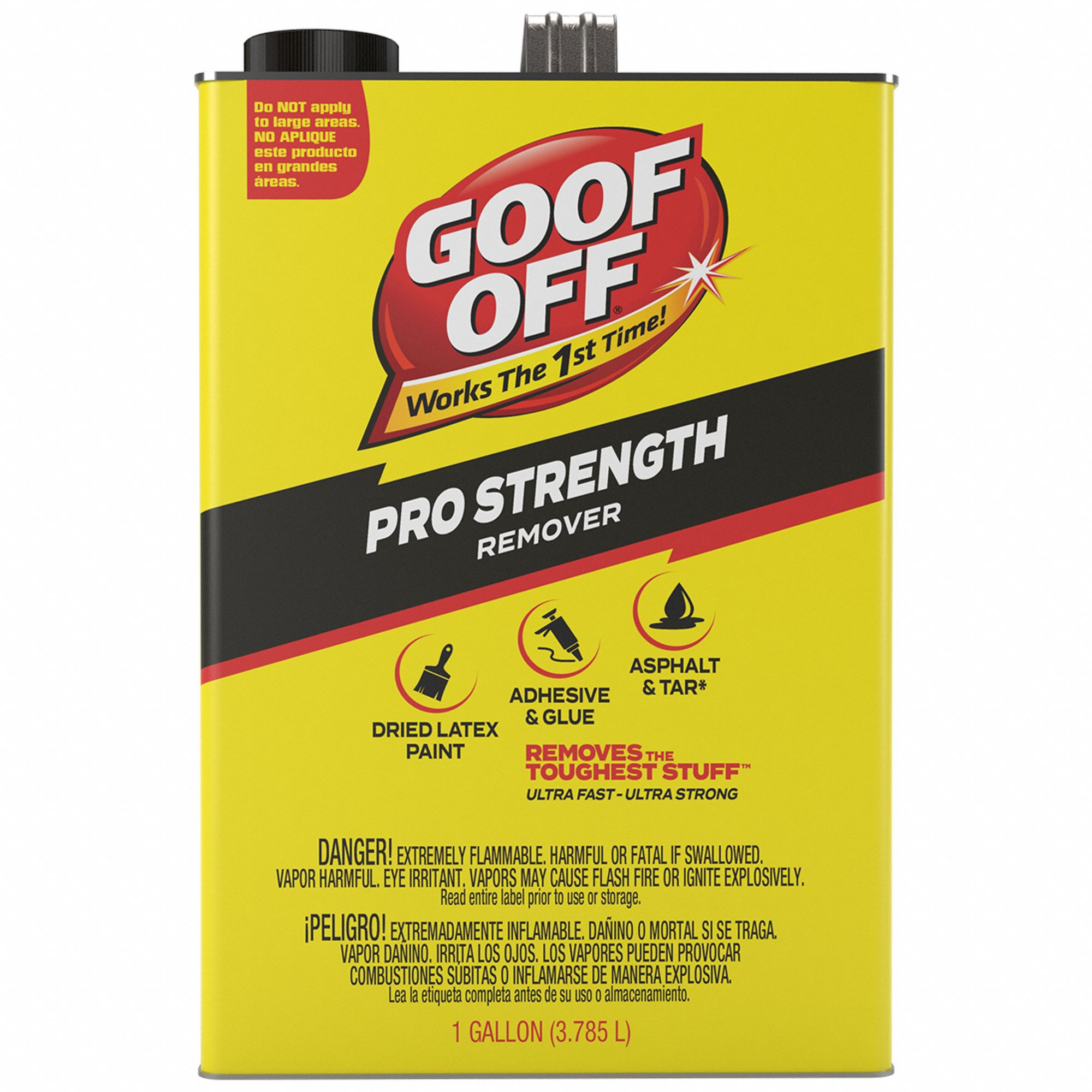 GOOF OFF, NonAerosol Can, 1 gal Container Size, Adhesive Remover