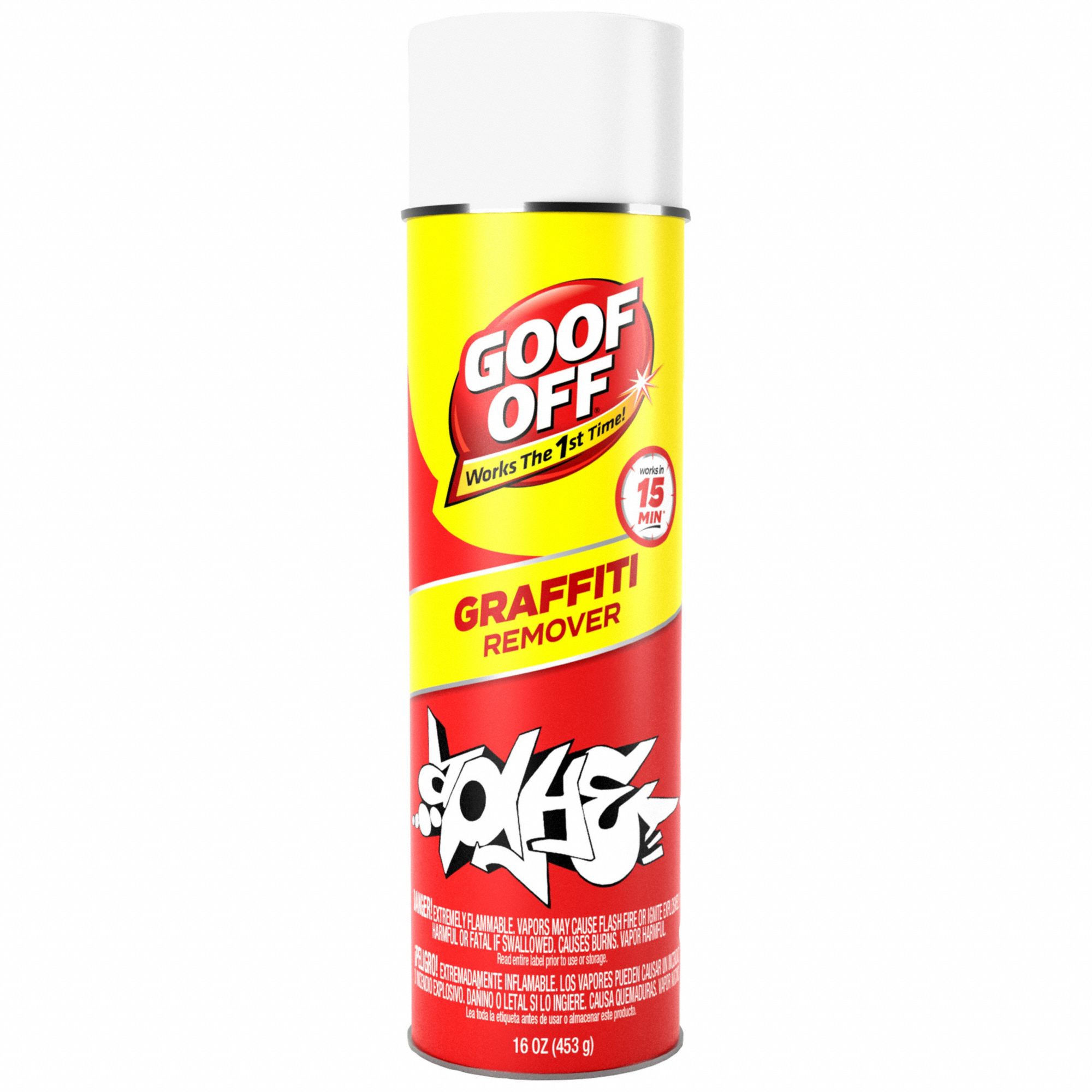 Graffiti Remover: Aerosol Spray Can, 16 oz, Liquid
